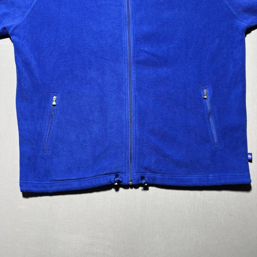Vintage Adidas Jacket Mens Large Fleece Three Stripes Full‎ Zip 90s 614617 - Picture 4 of 16